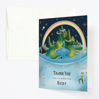 Disney's Peter Pan Neverland Cake Children's Birthday Party Thank You Cards
