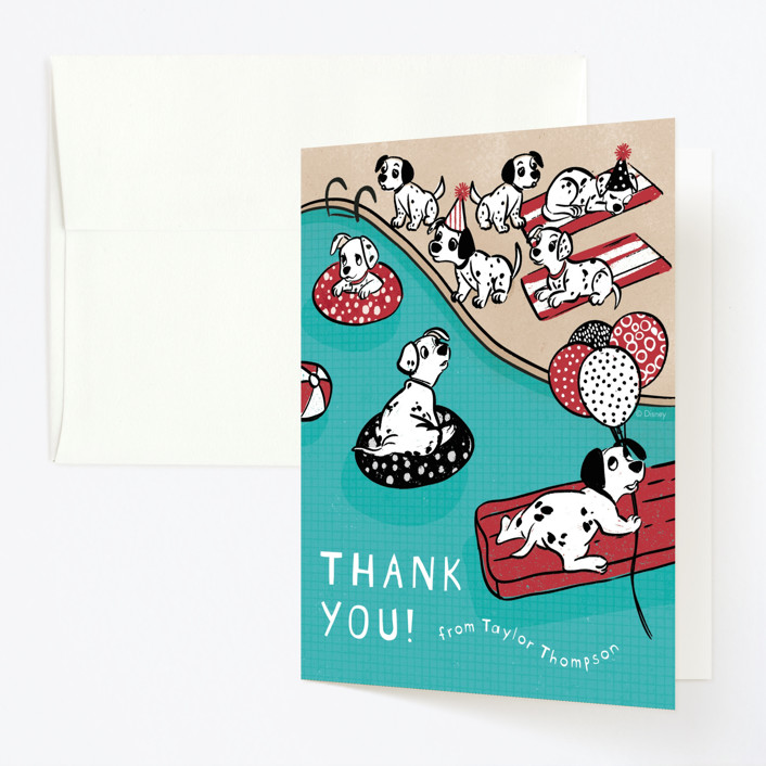 Disney's 101 Dalmatians Pool Pawty Children's Birthday Party Thank You