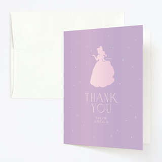 Disney's Sparkling Princess Belle Children's Birthday Party Thank You Cards
