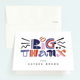 funny letters Children's Birthday Party Thank You Cards