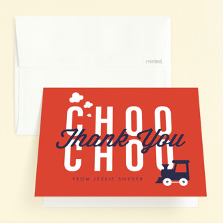 Party Train Children's Birthday Party Thank You Cards