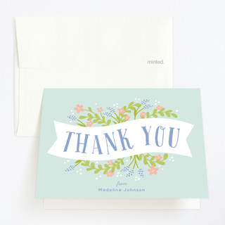 Tea Party With Animals Children's Birthday Party Thank You Cards