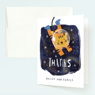 Outer Space Children's Birthday Party Thank You Cards