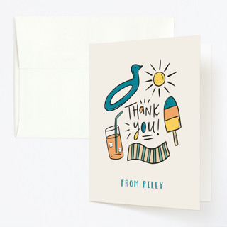 It's a Pool Party Children's Birthday Party Thank You Cards