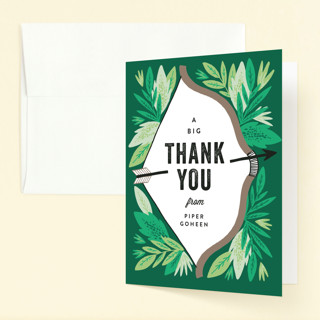 Bow and Arrow Children's Birthday Party Thank You Cards