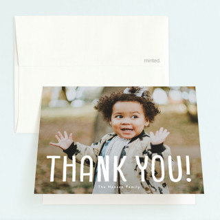 yippee for three! Children's Birthday Party Thank You Cards