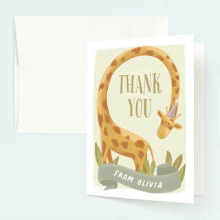 Animals Children's Birthday Party Thank You Cards