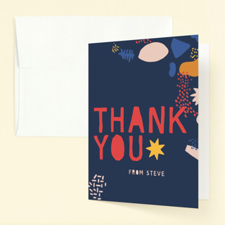 Art Party Colorful Children's Birthday Party Thank You Cards