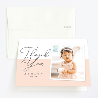 Modern girl Children's Birthday Party Thank You Cards