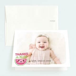 One In A Melon Children's Birthday Party Thank You Cards
