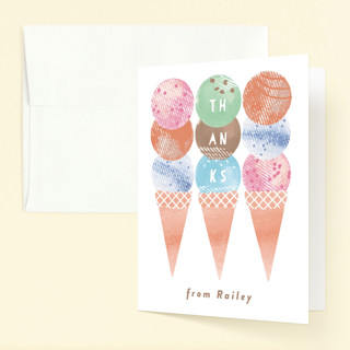 Scoop Children's Birthday Party Thank You Cards