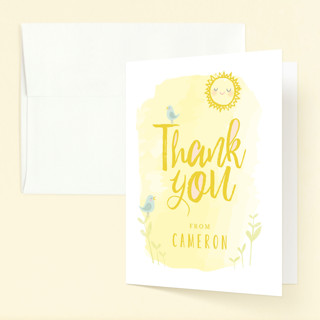 Little Sunshine Children's Birthday Party Thank You Cards
