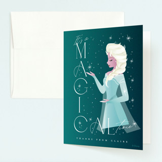 Disney's Elsa It's A Magical Time Children's Birthday Party Thank You Cards