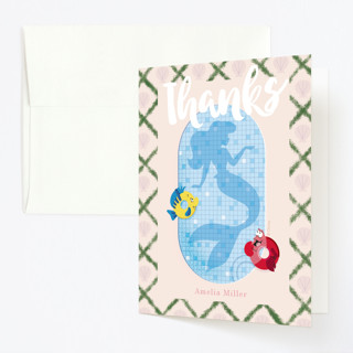 Disney Little Pool Party Children's Birthday Party Thank You Cards