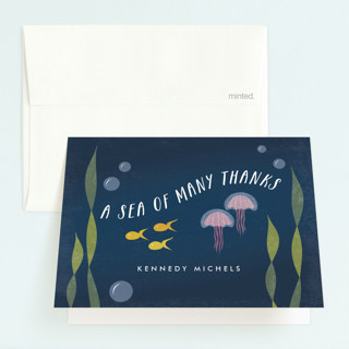 Sea Life Children's Birthday Party Thank You Cards