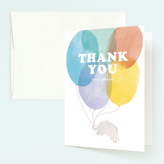 Up, Up and Away Children's Birthday Party Thank You Cards