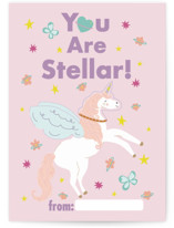 Stellar Unicorn Valentine Classroom Valentine's Day Cards