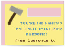 nametag Classroom Valentine's Day Cards