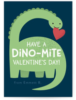 Arched Dinosaur Classroom Valentine's Day Cards