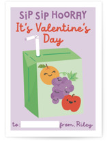 Sip Sip Hooray Classroom Valentine's Day Cards