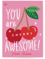 Cherry Awesome Classroom Valentine's Day Cards