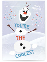 Disney's Olaf to Party Classroom Valentine's Day Cards