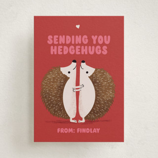 Sending Hedgehugs Classroom Valentine's Day Cards