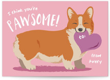 A Pawsome Valentine Classroom Valentine's Day Cards