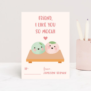 Like you so mochi Classroom Valentine's Day Cards