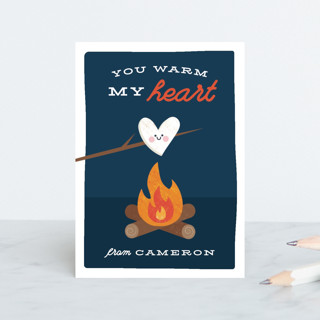 Warm heart Classroom Valentine's Day Cards