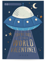 Out of this World Foil-Pressed Classroom Valentine's Day Cards