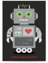 LoveBot 3000 Foil-Pressed Classroom Valentine's Day Cards