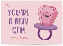 You're a gem Foil-Pressed Classroom Valentine's Day Cards