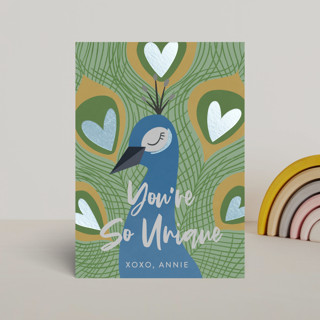 Beautiful bird Foil-Pressed Classroom Valentine's Day Cards