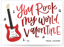 Rock My World Foil-Pressed Classroom Valentine's Day Cards