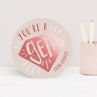 Gem Foil-Pressed Classroom Valentine's Day Cards