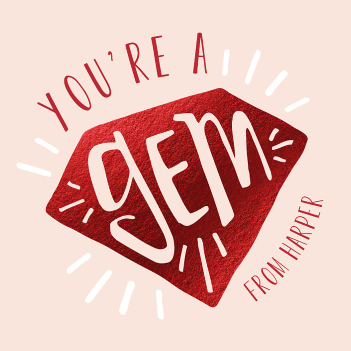 Gem Foil Valentine Cards by JeAnna Casper Minted
