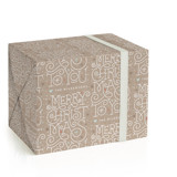 Merry Lettering Personalized Wrapping Paper Sheets