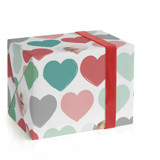 Painted Hearts Personalized Wrapping Paper Sheets