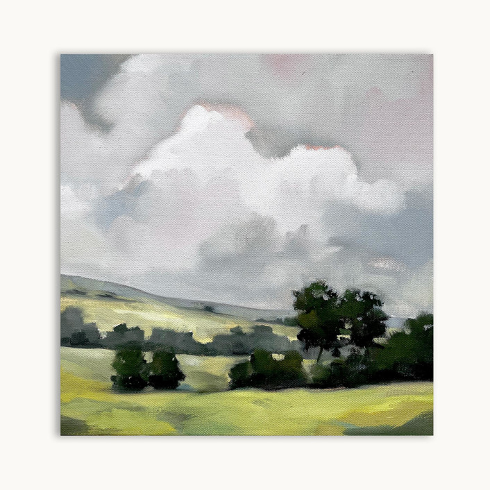 Custom Landscape 16 x 16 Oil Painting Commission Commissioned Original Painting by Stephanie