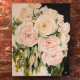 Wedding Bouquet, 18 x 24 in, Painting Commission Commissioned Original Painting