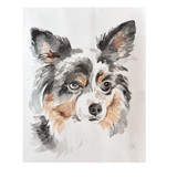 Commission Watercolor of Pet Portrait/8x10 Commissioned Original Painting