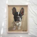 Figurative Pet Portrait, 11"x14", Painting Commission Commissioned Original Painting