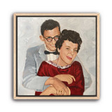 Painterly People Portrait, 12x12", Painting Commission Commissioned Original Painting