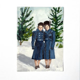 Loose portrait, 5x7" oil painting on paper Commissioned Original Painting