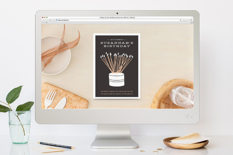 Crazy Candles Birthday Party Online Invitations