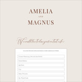 Digital Wedding Address Collection Cards