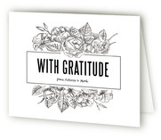 Sketched Foliage Engagement Party Thank You Cards