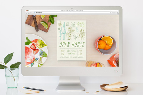 Cacti Open House Housewarming Party Online Invitations