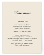 Uptown Formal Direction Cards